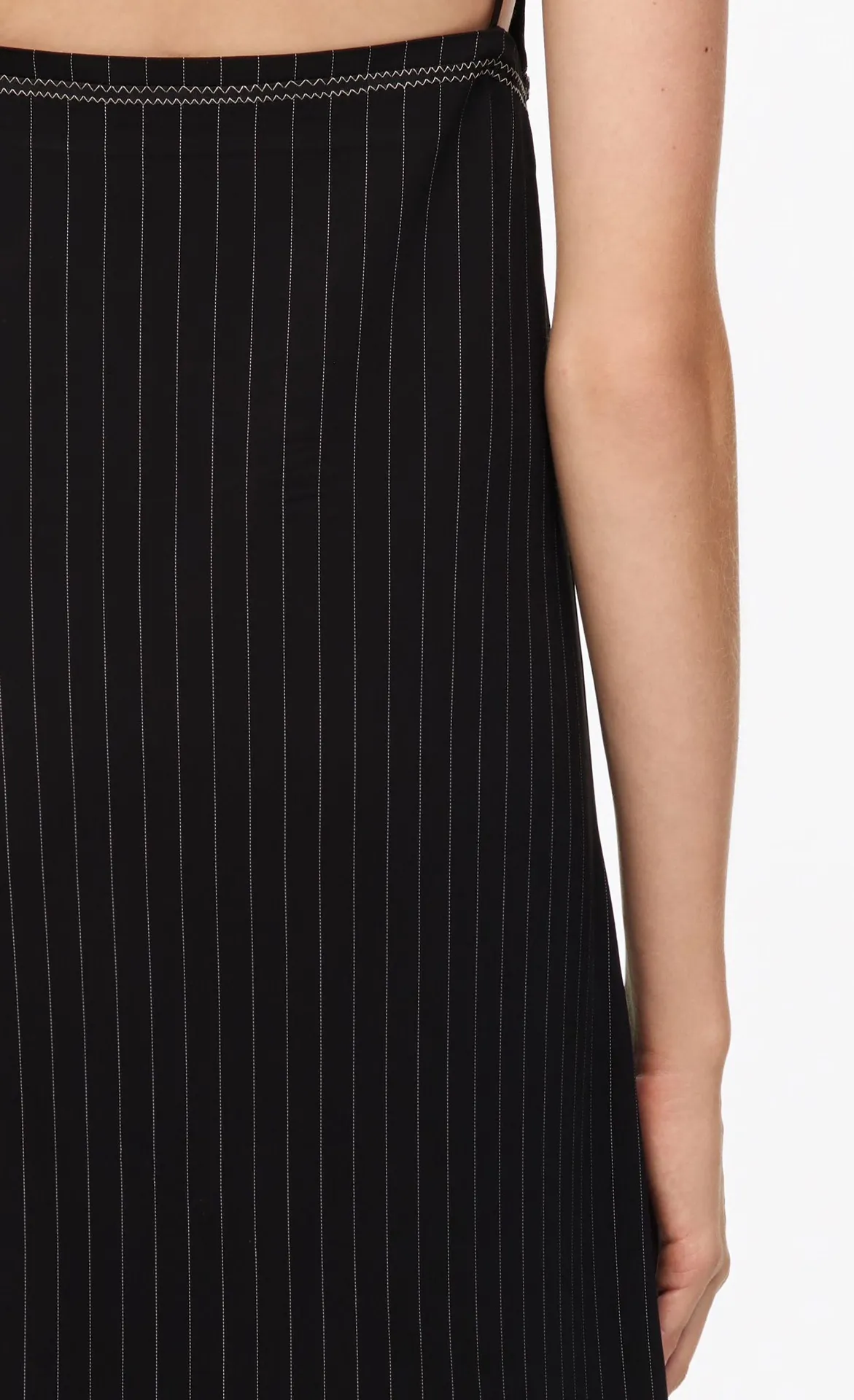 Black Striped Limited Edition Slip Midi Dress - Image 6