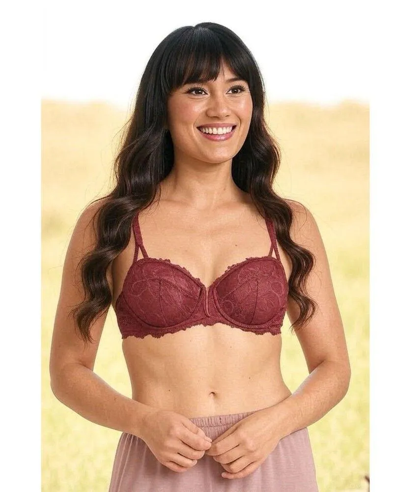 Auden Women's 38C Unlined Lace Balconette Coverage Underwire Bra Red Sexy NWOT Size undefined - Image 5