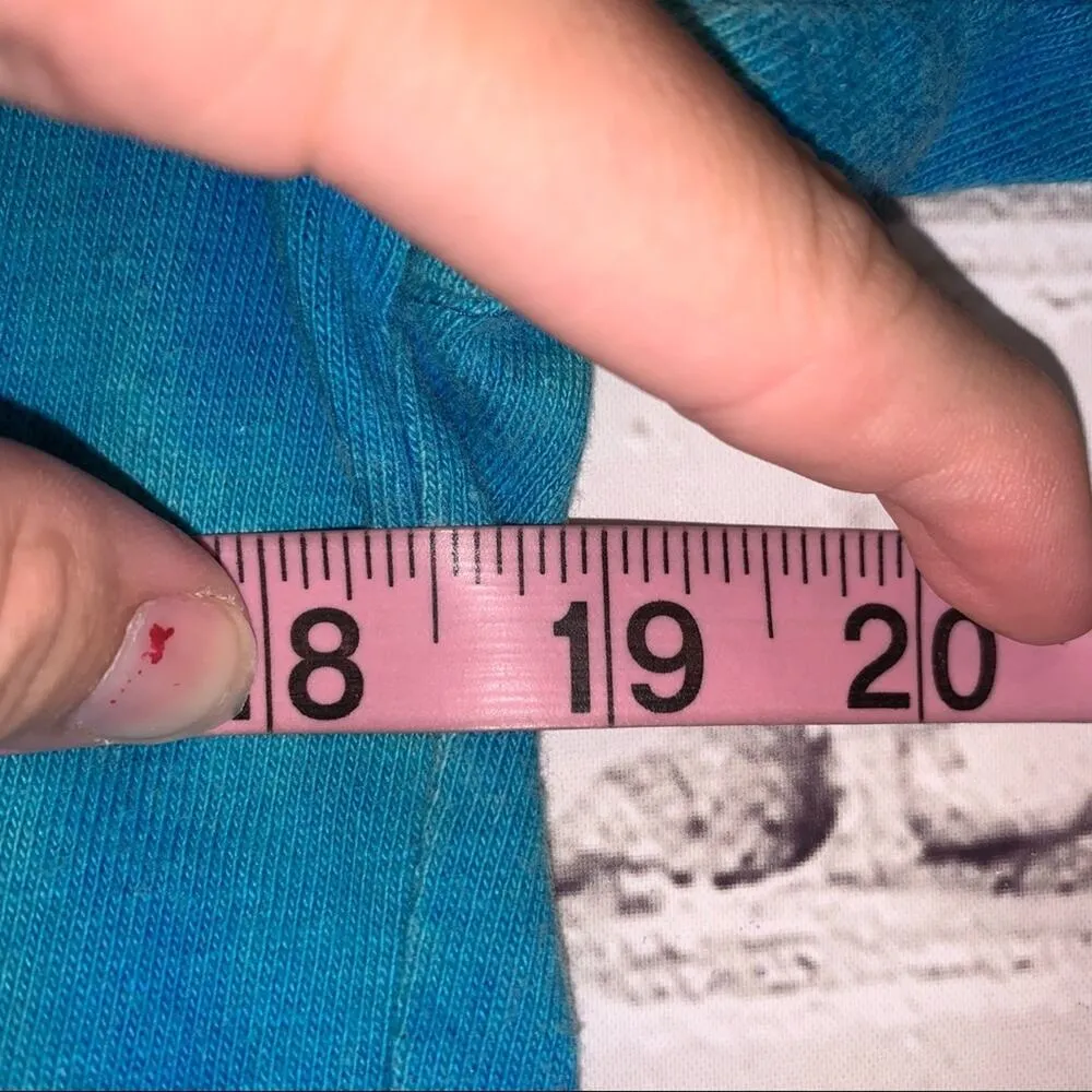 Vintage Blue Hand Bleached Short Sleeve Tee Shirt - Image 5