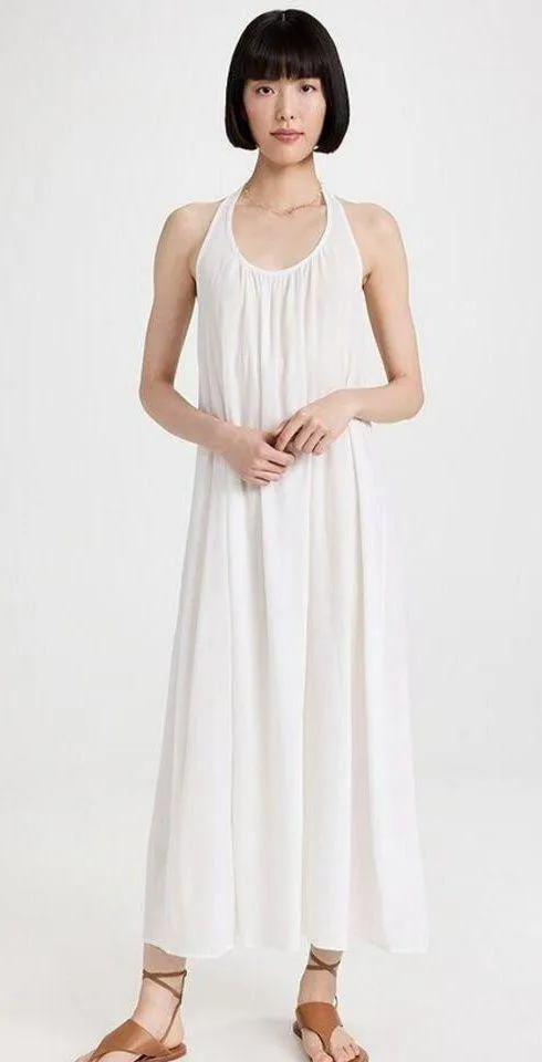 9seed Antigua Cover Up Dress Antigua Cover Up Dress One Size Lightweight Relaxed White - Image 1