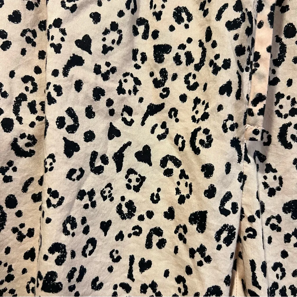 Victoria's Secret Tan Black Cheetah Print High waist Jogger PJ pants size medium - Image 3