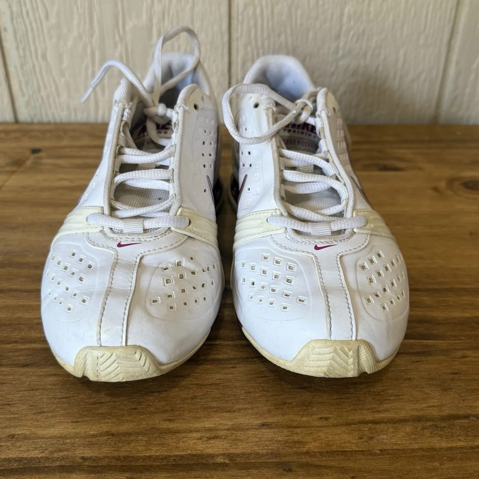 Nike Womens Reax Rockstar 415355-101 White Pink Casual Shoes Sneakers Size 6.5‎ - Image 2