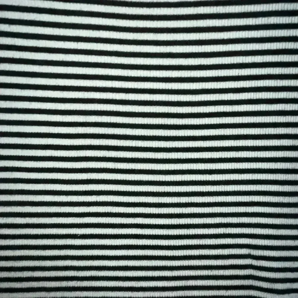 Brandy Melville Black White Cotton Stripped Ribbed Bodycon Mini T-Shirt Dress OS - Image 5