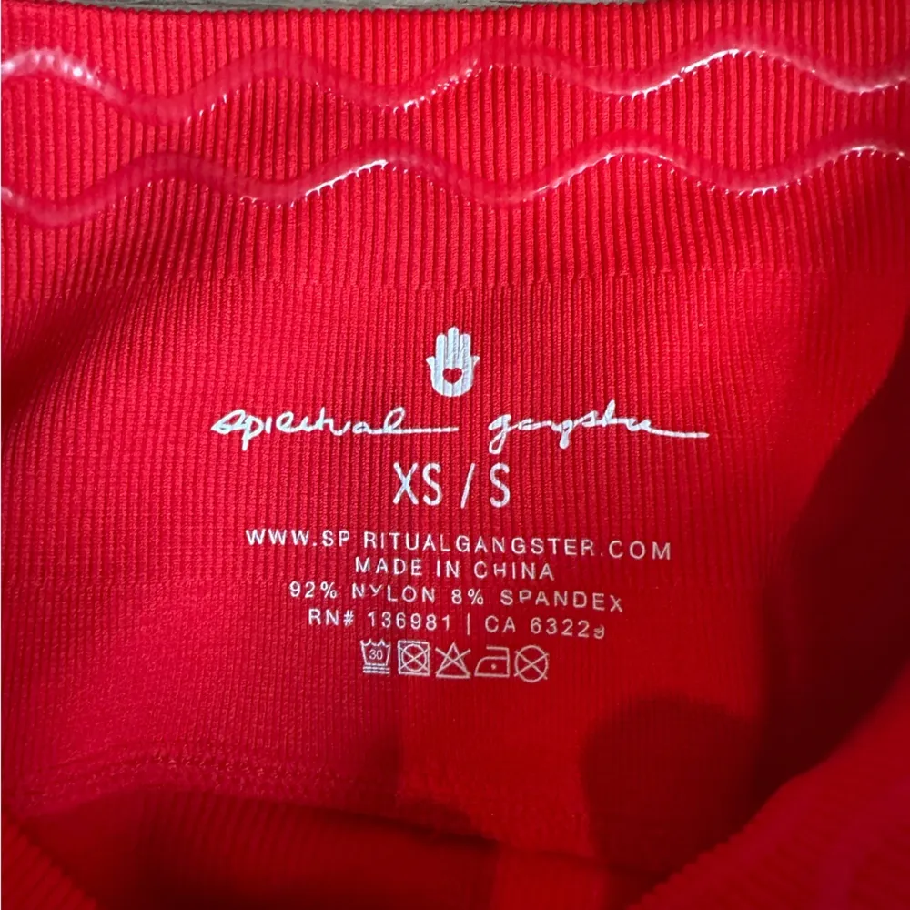 Spiritual Gangster women’s red legging size XS / S sculpt 7/8 length workout - Image 5