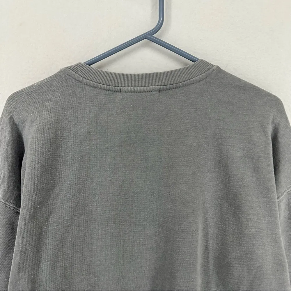 Hippie Rose Long Sleeve Pullover Crewneck Sweatshirt Large Gray - Image 7