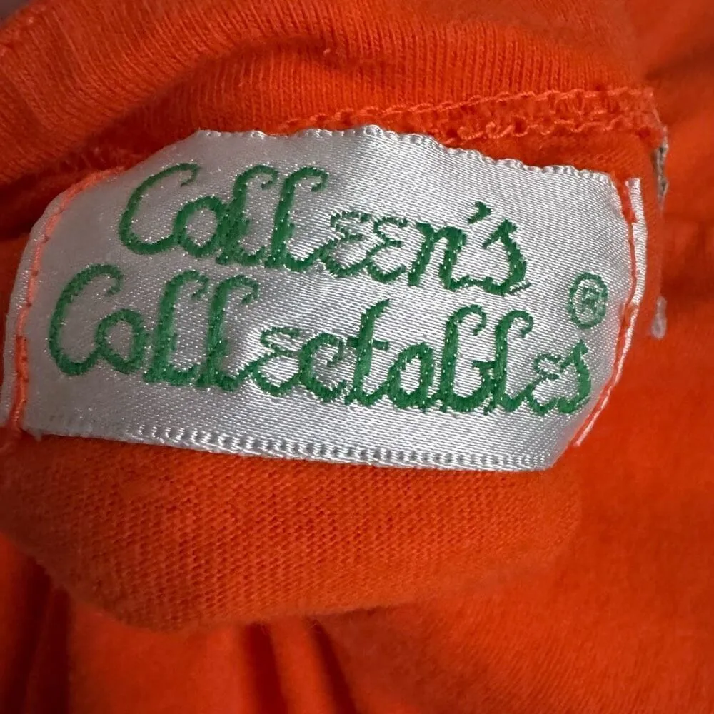 Vintage Halloween Haunted House 100% Cotton Long Sleeve Top Size M Orange Size M - Image 4