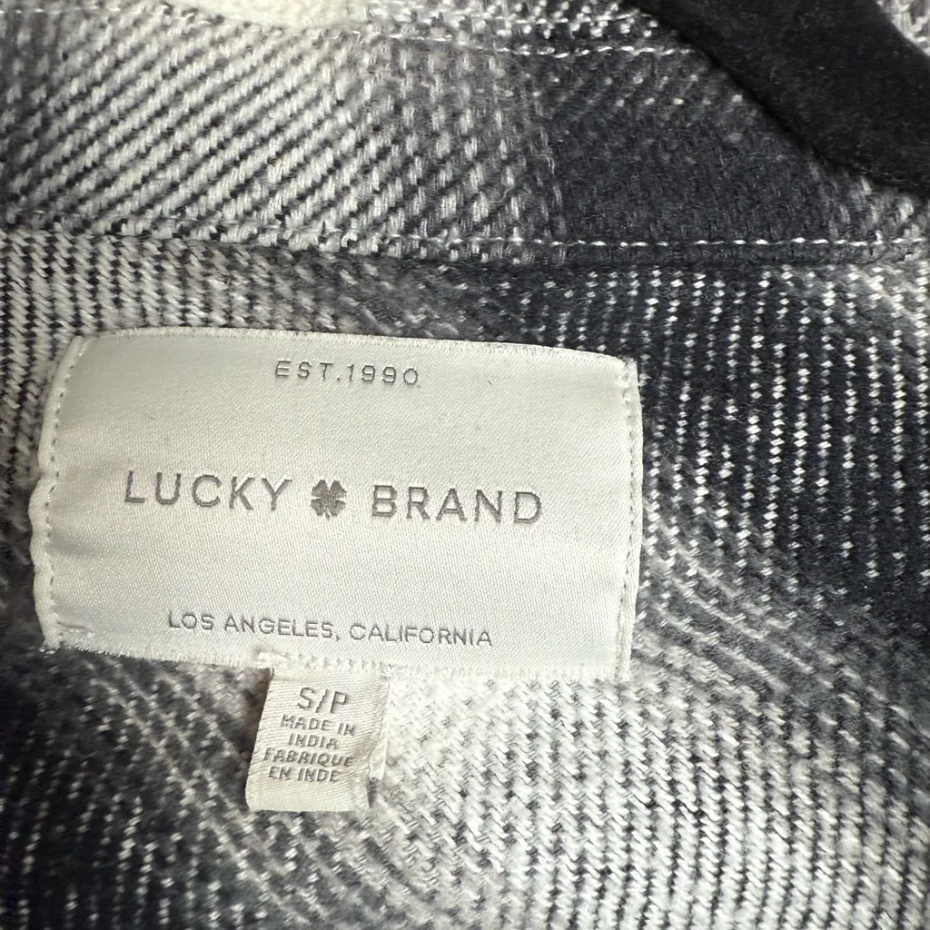 Lucky Brand Women's Size Small‎ Petite Oversized Plaid Shacket - Image 3