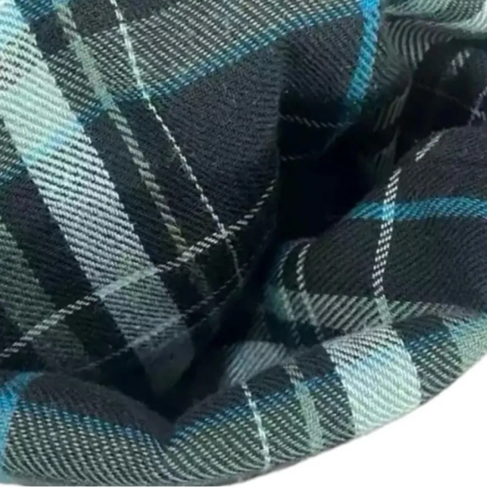 Columbia Denim Pants Jeans Dark Wash w/ Stretch Plaid Flannel Cuffs Size 2 NWOT - Image 8