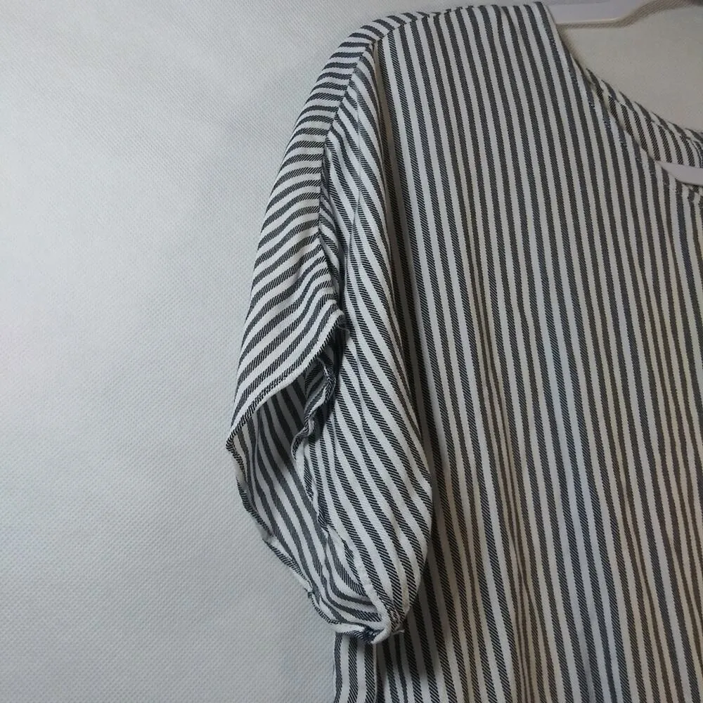 Madewell Button-Back Tie Tee in Classon Stripe Size M - Image 6