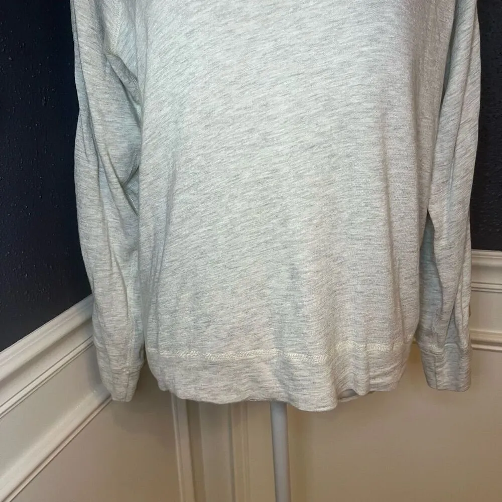 Monrow Supersoft Vintage Neutral Stripe Raglan Top Green - Image 11