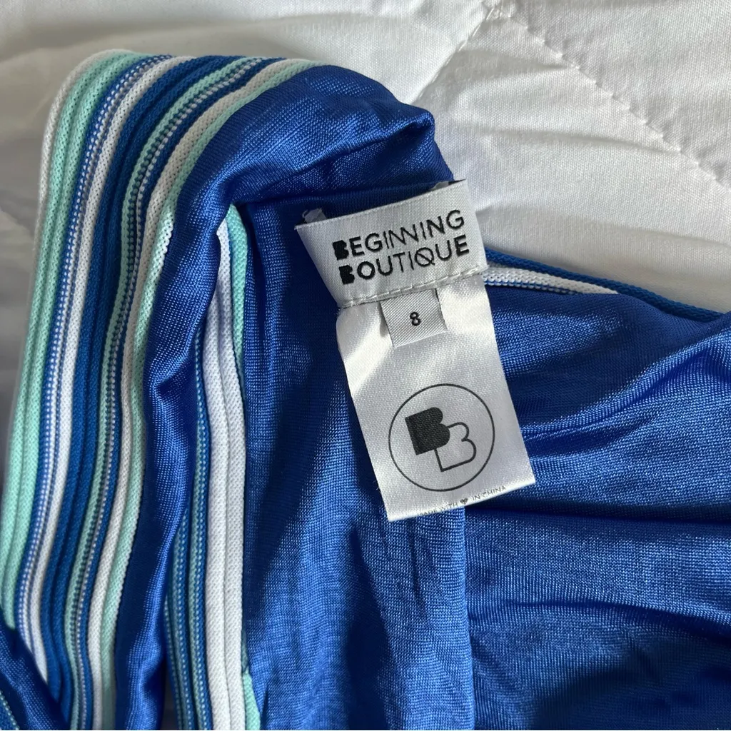 Beginning Boutique striped halter top - Image 3