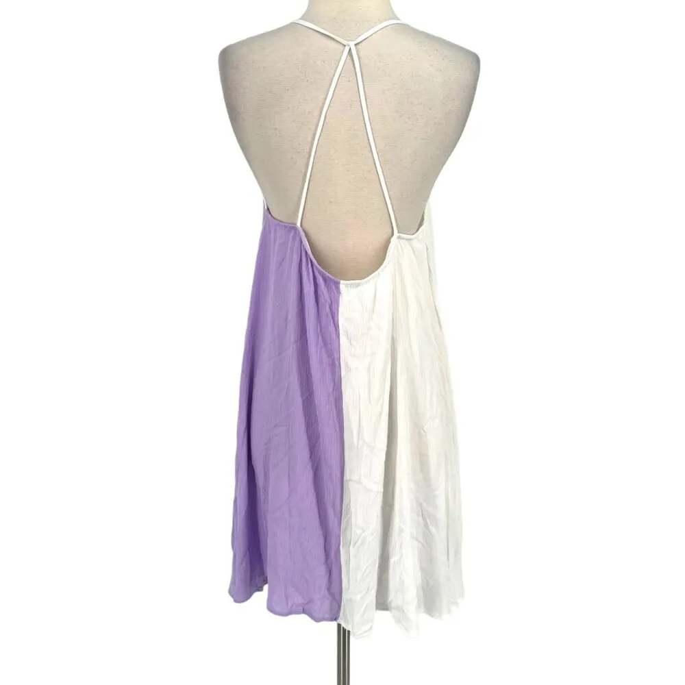 Saints & Hearts Swing Dress Off White Lilac Size Large NWT - Image 6