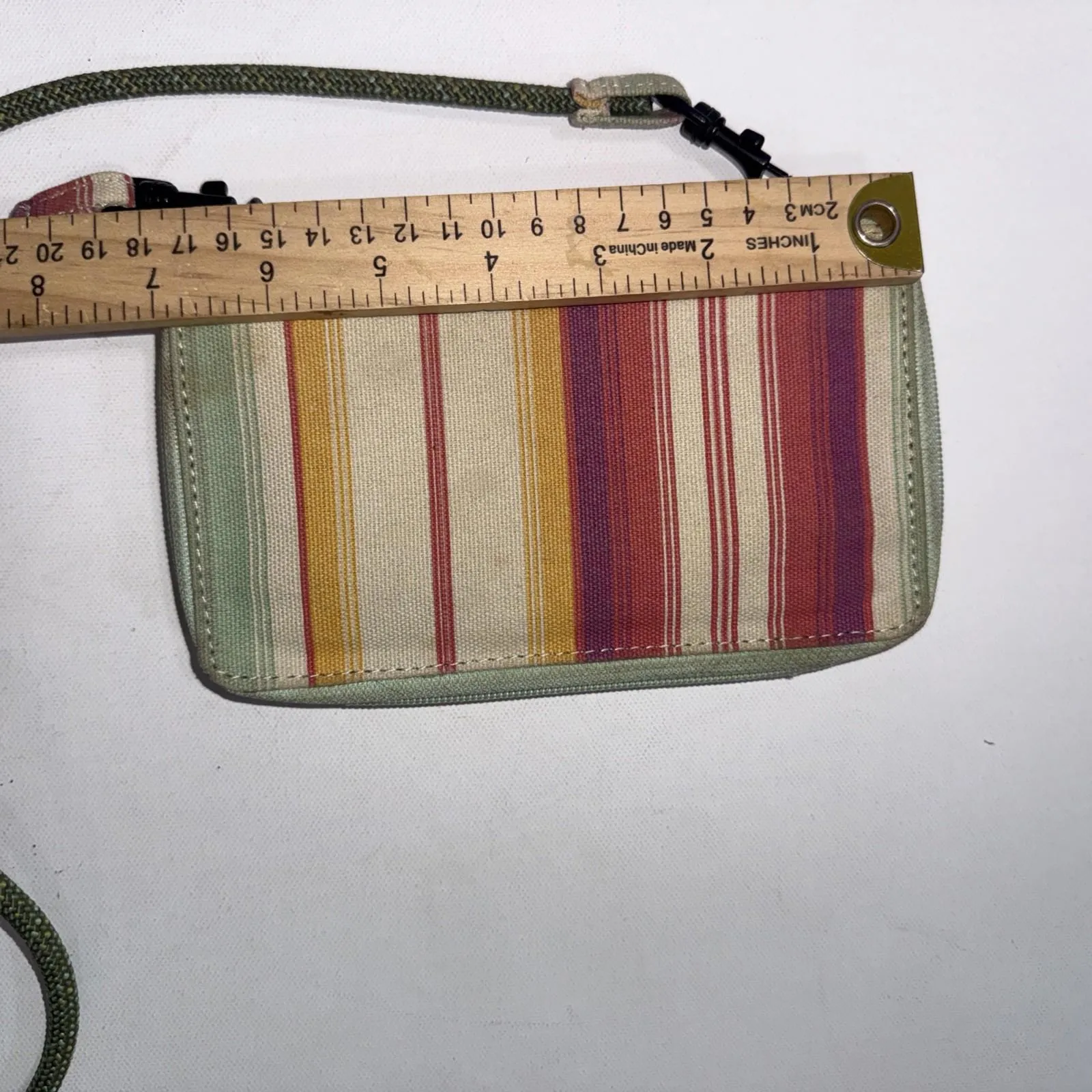 Kavu Go Time Minimalist Crossbody Wallet Striped Gorpcore Travel Outdoor Purse - Image 8