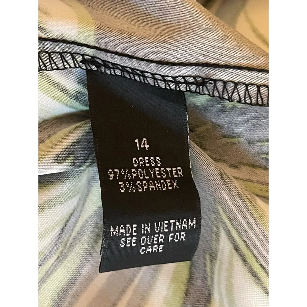 AGB Dress Sleeveless Dress with Cute Flowers Size 14 Black - Image 6