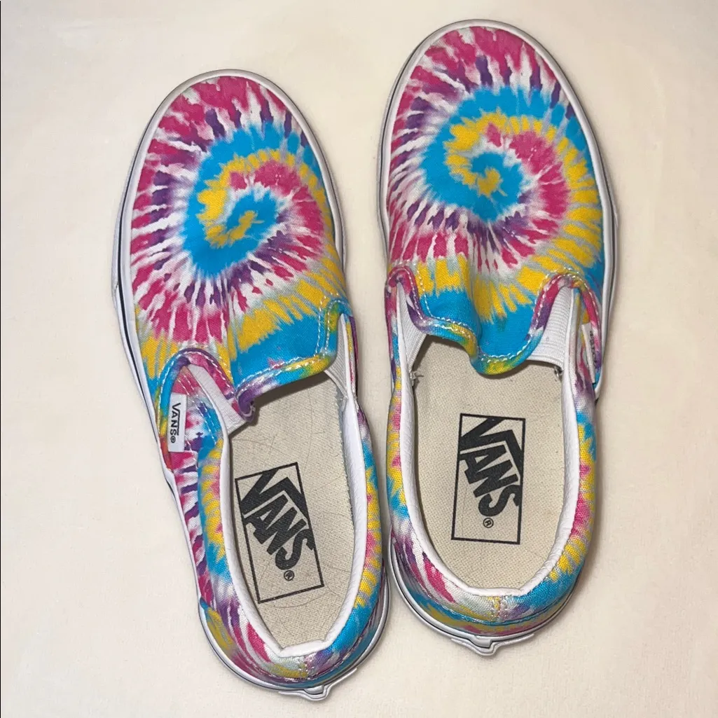 Vans Classic Slip-On Shoes – Tie-Dye Spiral – Women’s 5 / Men’s 3.5 - Image 7