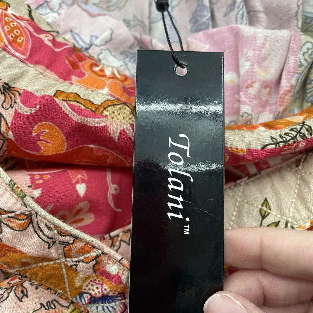 Tolani Large Devika Dress Rose Floral Jumper Midi Fit & Flare Sundress Cottage - Image 10