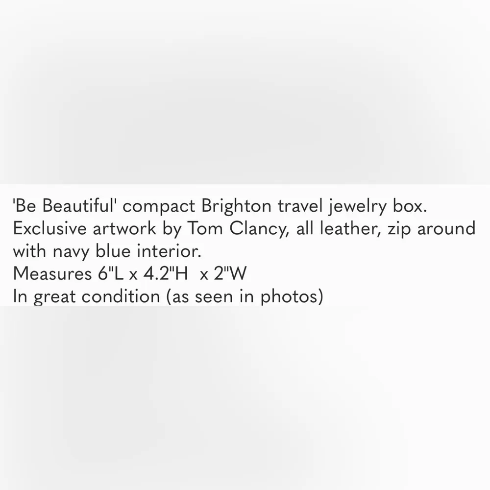 BRIGHTON “BE YOUR KIND OF BEAUTIFUL” ZIP AROUND SMALL TRAVEL JEWLERY BOX NWOT - Image 3