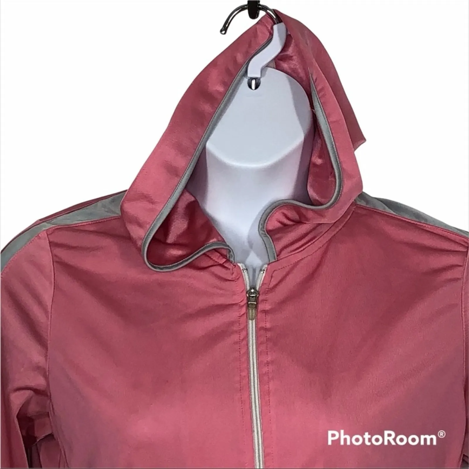 Vintage Gloria Vanderbilt Sport Hooded Track Jacket Large Retro 80s/90s - Image 7