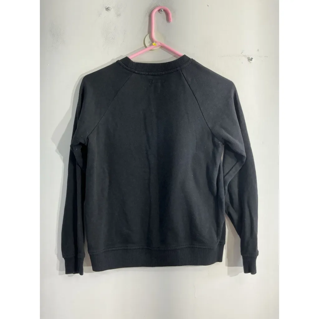 Womans Aeropostale Pullover Sweatshirt Small Black Pearl & Stud Accent - Image 2