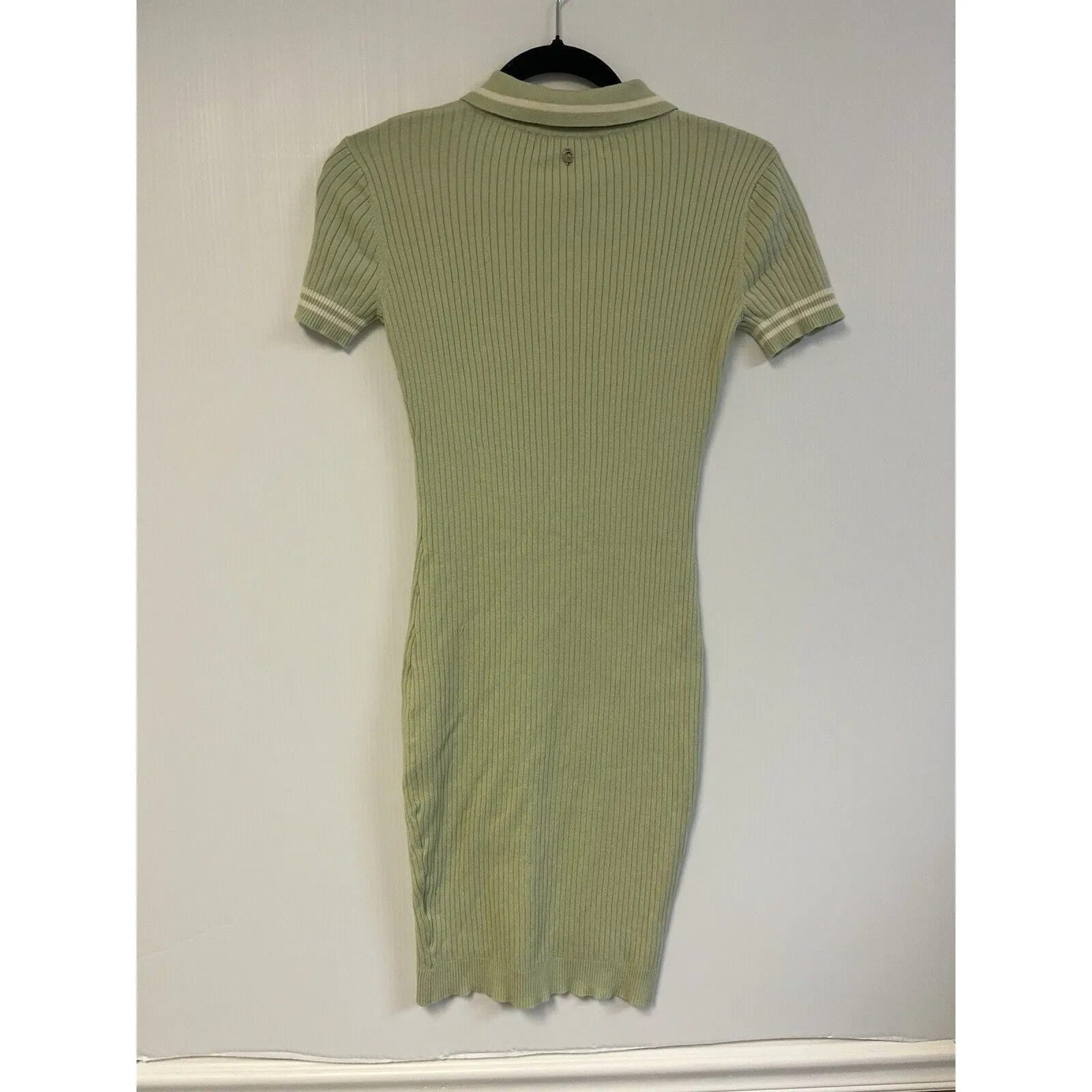 GUESS Women's Adelaide Ribbed Polo Dress Green Size S‎ - Image 3