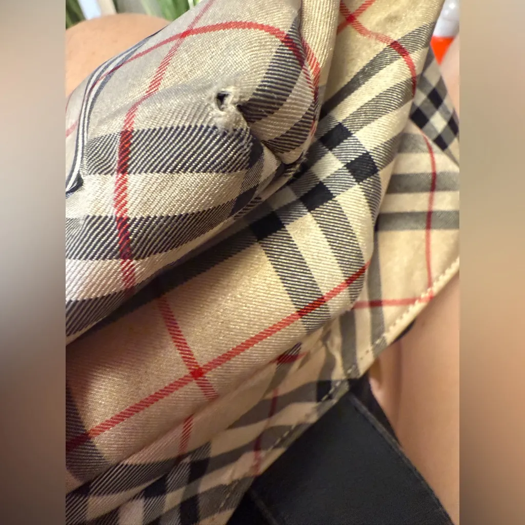 BURBERRY Nova Check Hand Bag Nylon Beige Auth 01110-05 ADT - Image 12