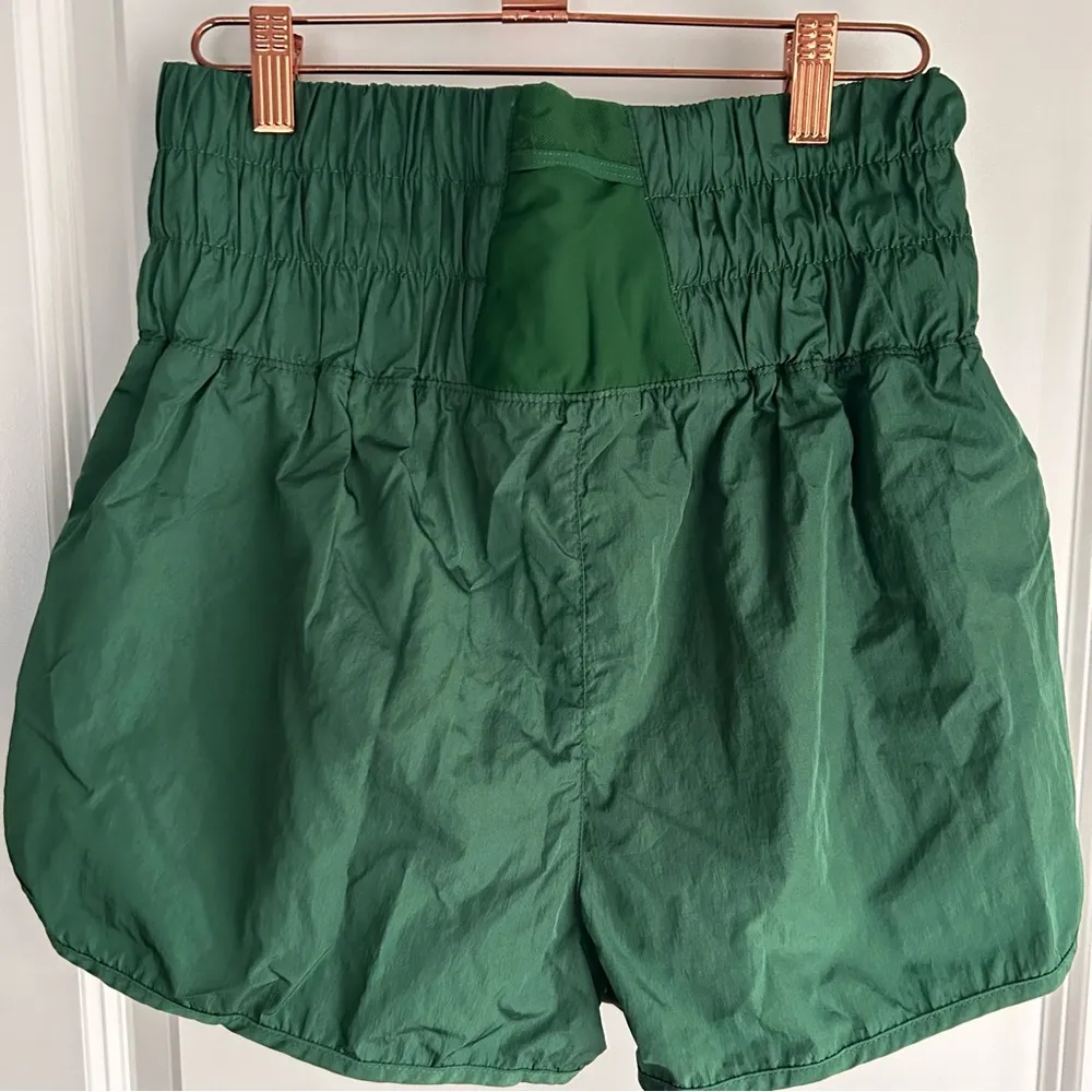 Free people way home green Viridian boxer style high rise smocked waist shorts - Image 6