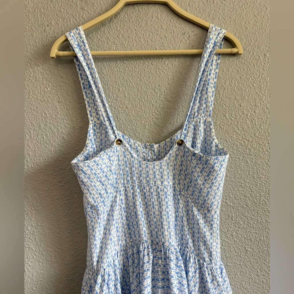 Ciao Lucia Hoku Midi Dress Size XS Geometric‎ Print Pockets EUC Blue - Image 11