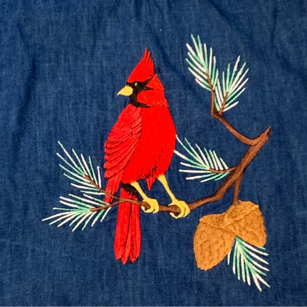 Vintage Denim Embroidered Pant Set Size Medium Blue - Image 6