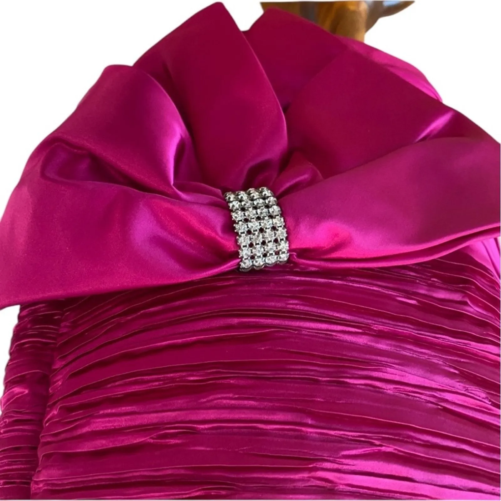 Vintage Cocktail Dress XS Semi Formal Party Pink 80s Valentine's Day Jewel RARE - Image 12