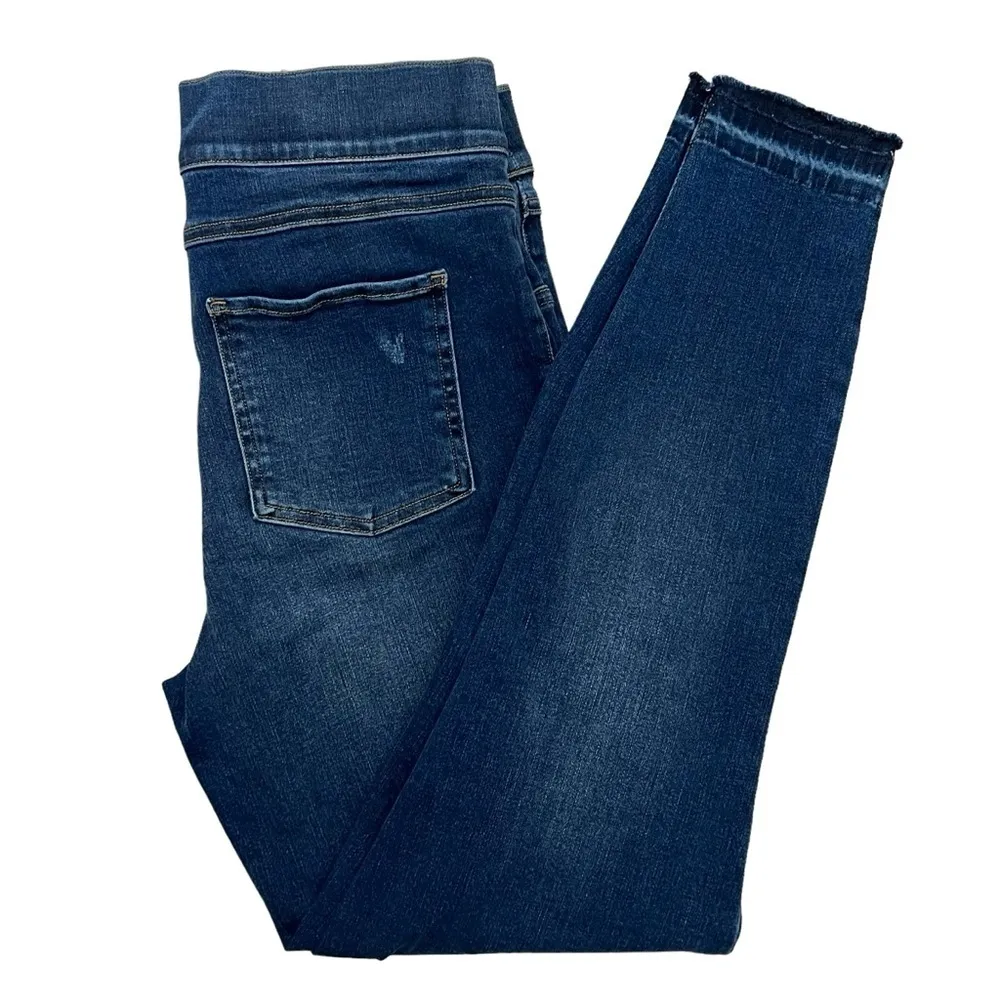 Spanx Distressed Ankle Skinny Jeans High Waisted Pull On Stretch Size M - Image 6