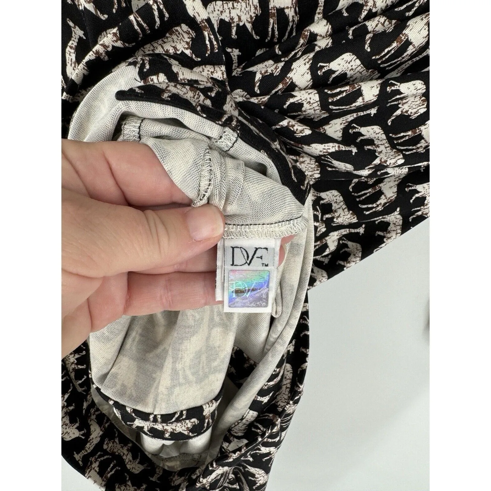 Diane Von Furstenburg‎ Opal Jungle Animal Print Silk Button Front Romper Size 6 - Image 11