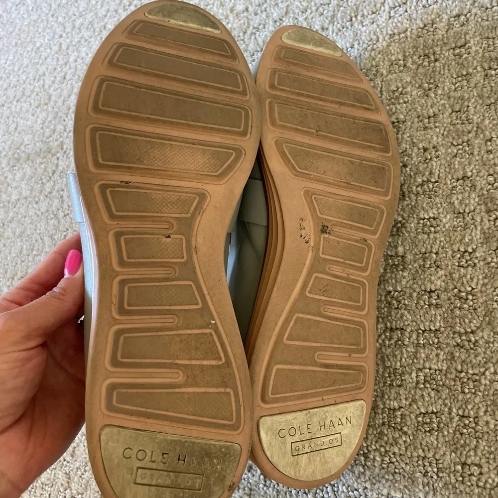 Cole Haan Original gran Gray Leather Criss Cross Weave Loafers - Image 6