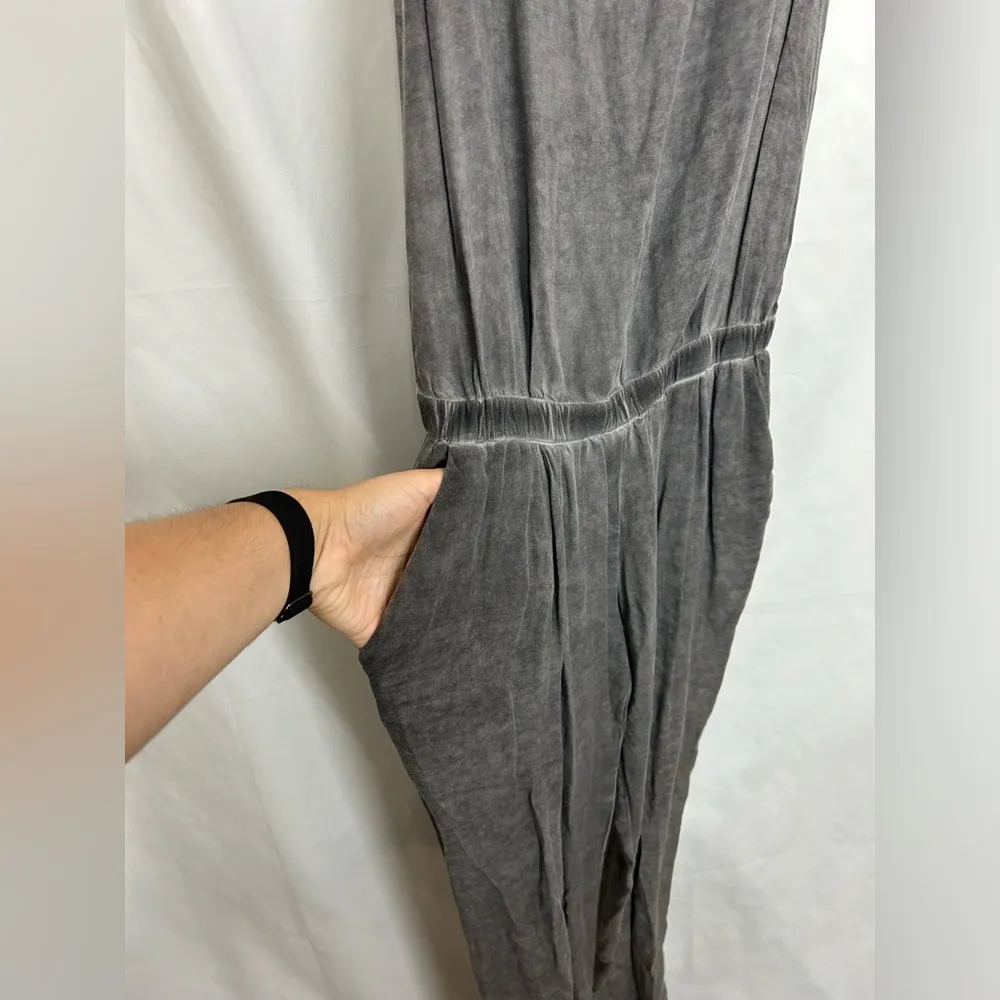 Cloth And Stone Anthropologie Gray Sleeveless Boho Jumpsuit Romper Rayon - Image 5