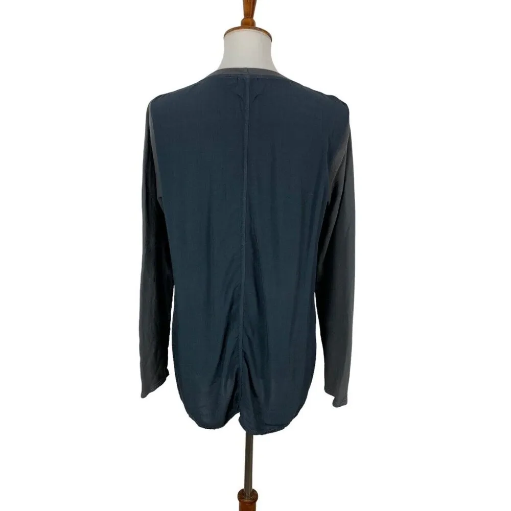 Anthropologie La Vi Gray Long Sleeve Top Medium Soft Modal Basic - Image 3