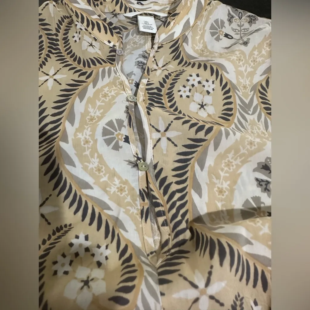 H&M boho tunic mini dress with macrame shell belt sz large - Image 11