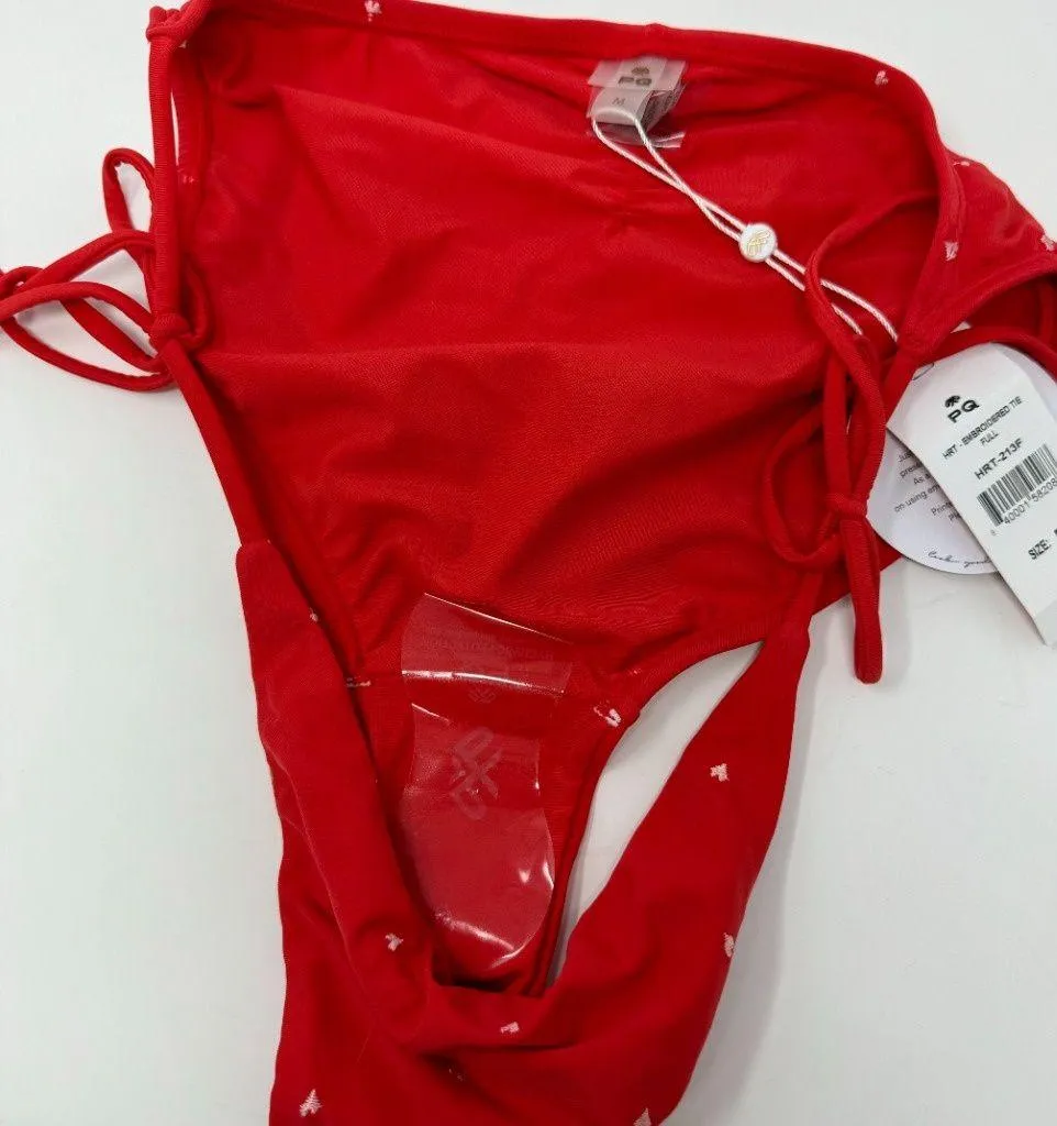 PQ Swim Red Embroidered Heart Bikini Bottoms - Image 4