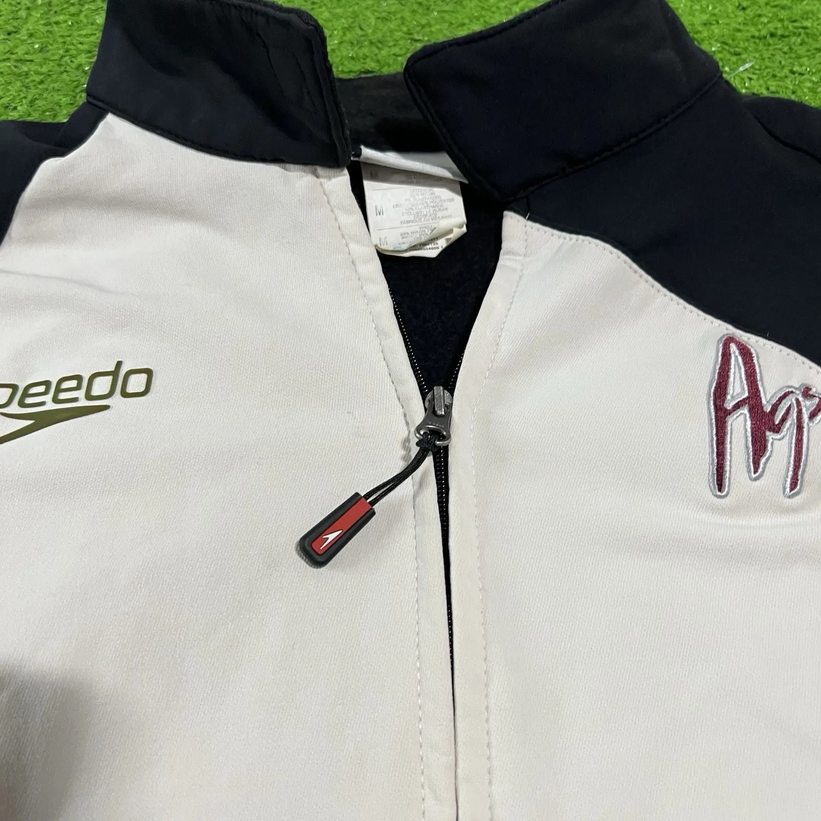 Vintage Texas A&M Jacket Women's SM. Aggies Y2K Speedo Performance‎ Jacket "AGs" - Image 2