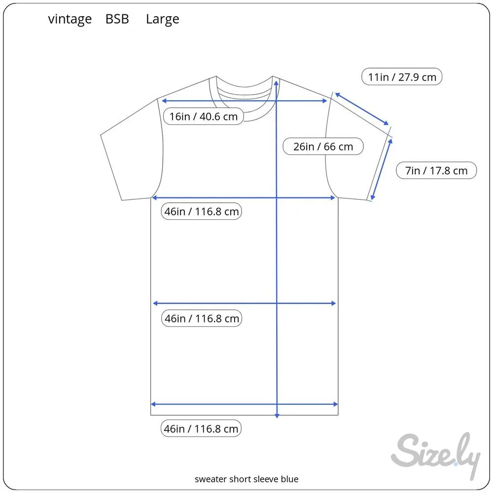 sweater short sleeve blue Size L - Image 2