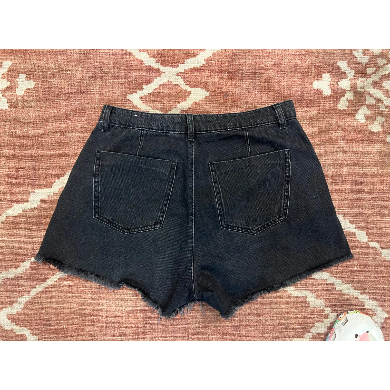 ZARA Denim Wrap Skirt Black Medium - Image 4