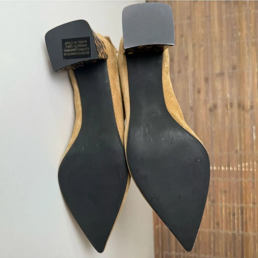 AGL Nora Camel Suede Pointed Toe Ankle Bootie 7.5 Tan - Image 8