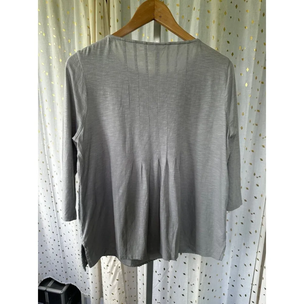 J. Jill Embroidered Eyelet Applique Lace Crochet Knit Tunic Blouse Petite M Size undefined - Image 4