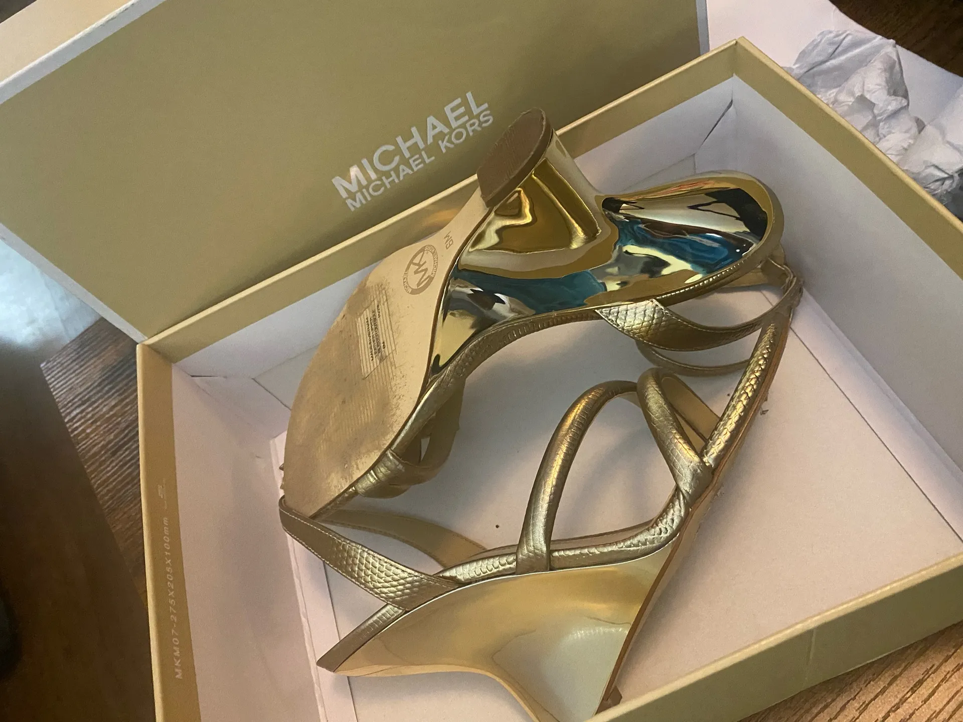 Michael Kors Nadina Wedge Leather Womens Shoes Size 6 - Image 2