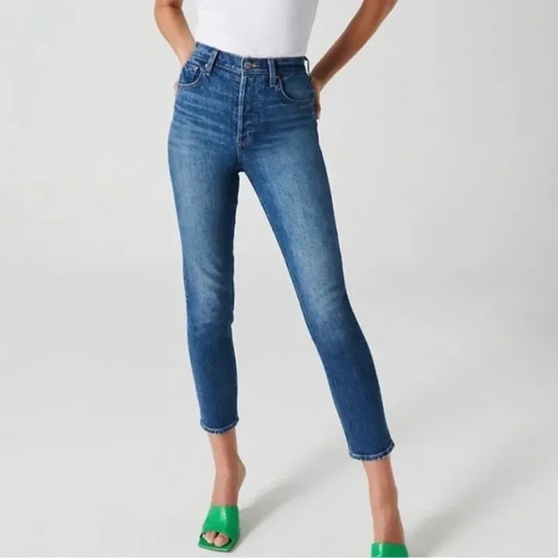 Aritzia Denim Forum EUC Women's The Yoko High Rise Slim Jean Size 25 Blue - Image 3