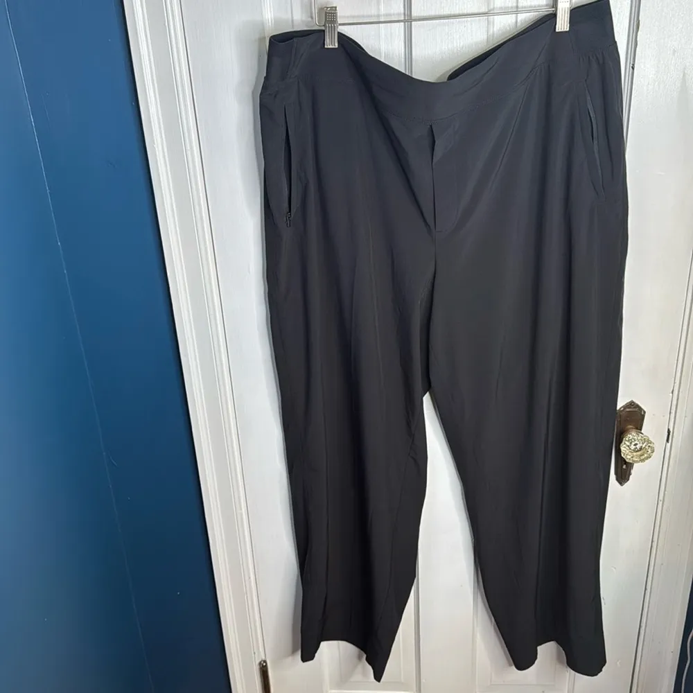 Athleta Brooklyn Heights High Rise Wide Leg Black Trouser W-985 Plus Size 20 - Image 3
