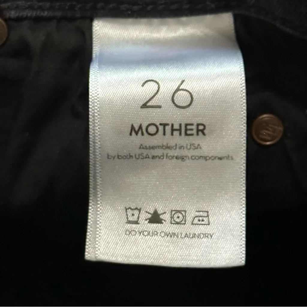 Mother Denim Women’s 26 Not Guilty Black The Stunner Zip Ankle Step Fray Jeans - Image 9