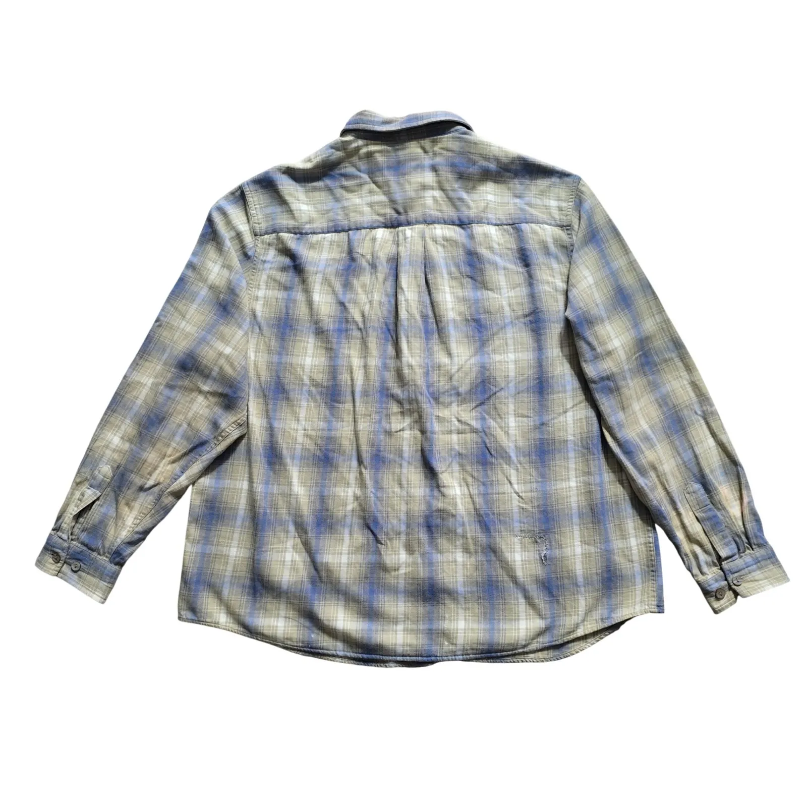 Gray Y2K Vintage L.L. Bean Plaid Button Punk Shirt Elena 90s Grunge Bella Top XL - Image 2