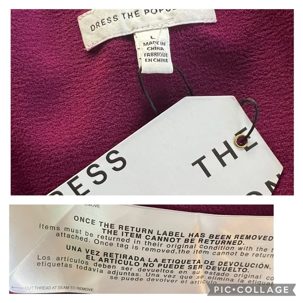 NWT Dress The Population Tiffany Dress Midi Magenta One Shoulder Bow M Cocktail - Image 15