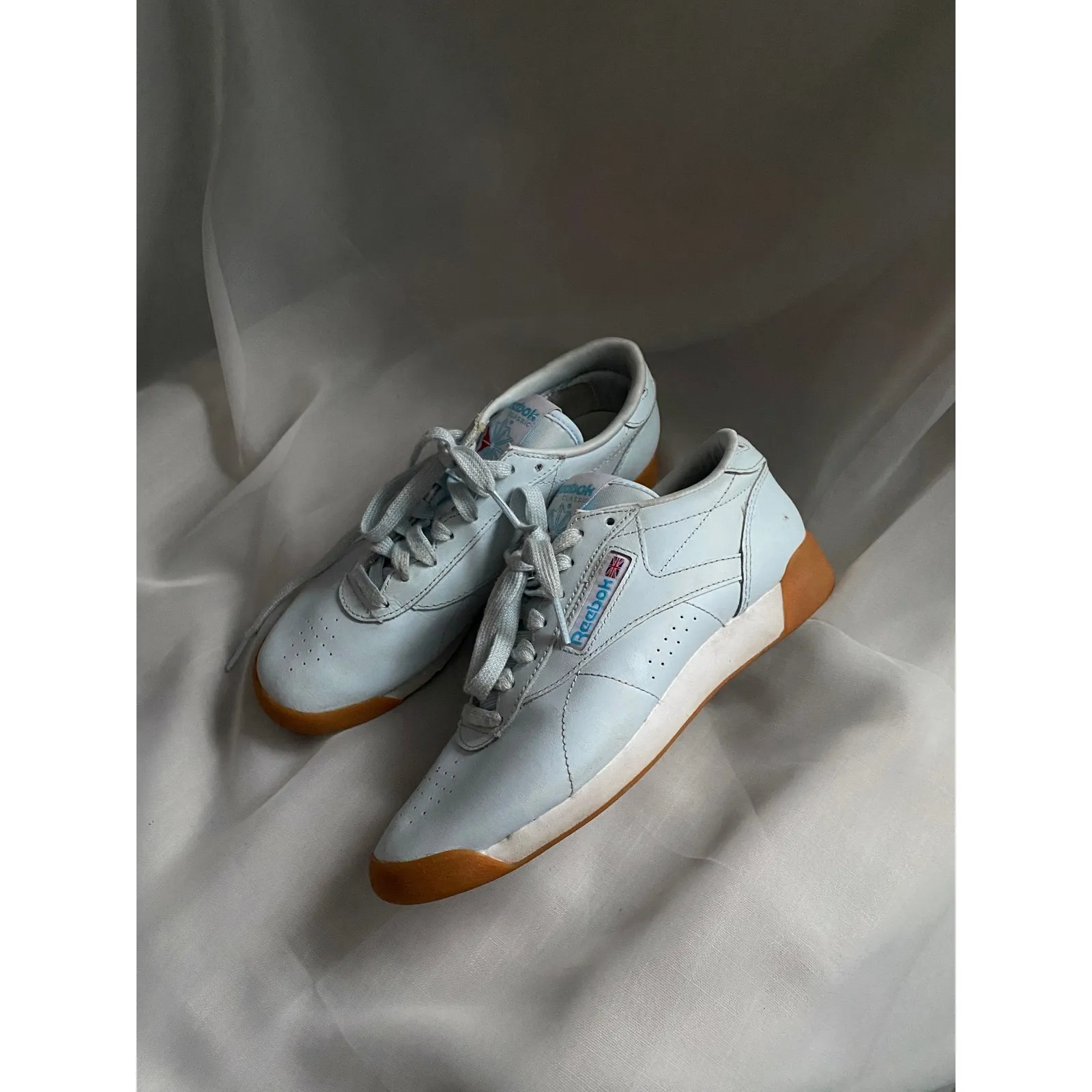 Reebok Retro Gum Rubber Blue Trainers Sneakers 6.5 Low Top 80s Vintage Style - Image 4
