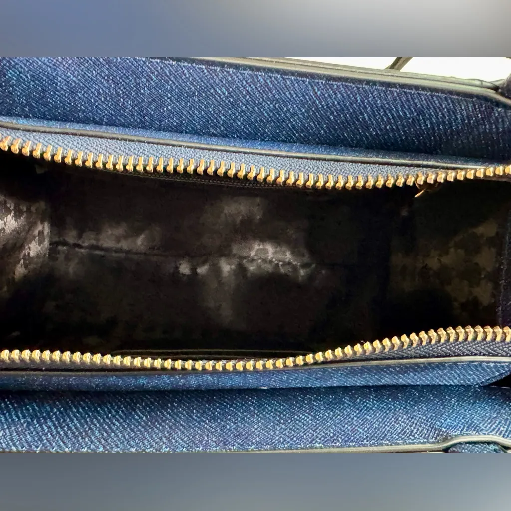 Karl Lagerfeld Paris Maybelle Denim Satchel with Pins & Coin Purse NWT - Image 12