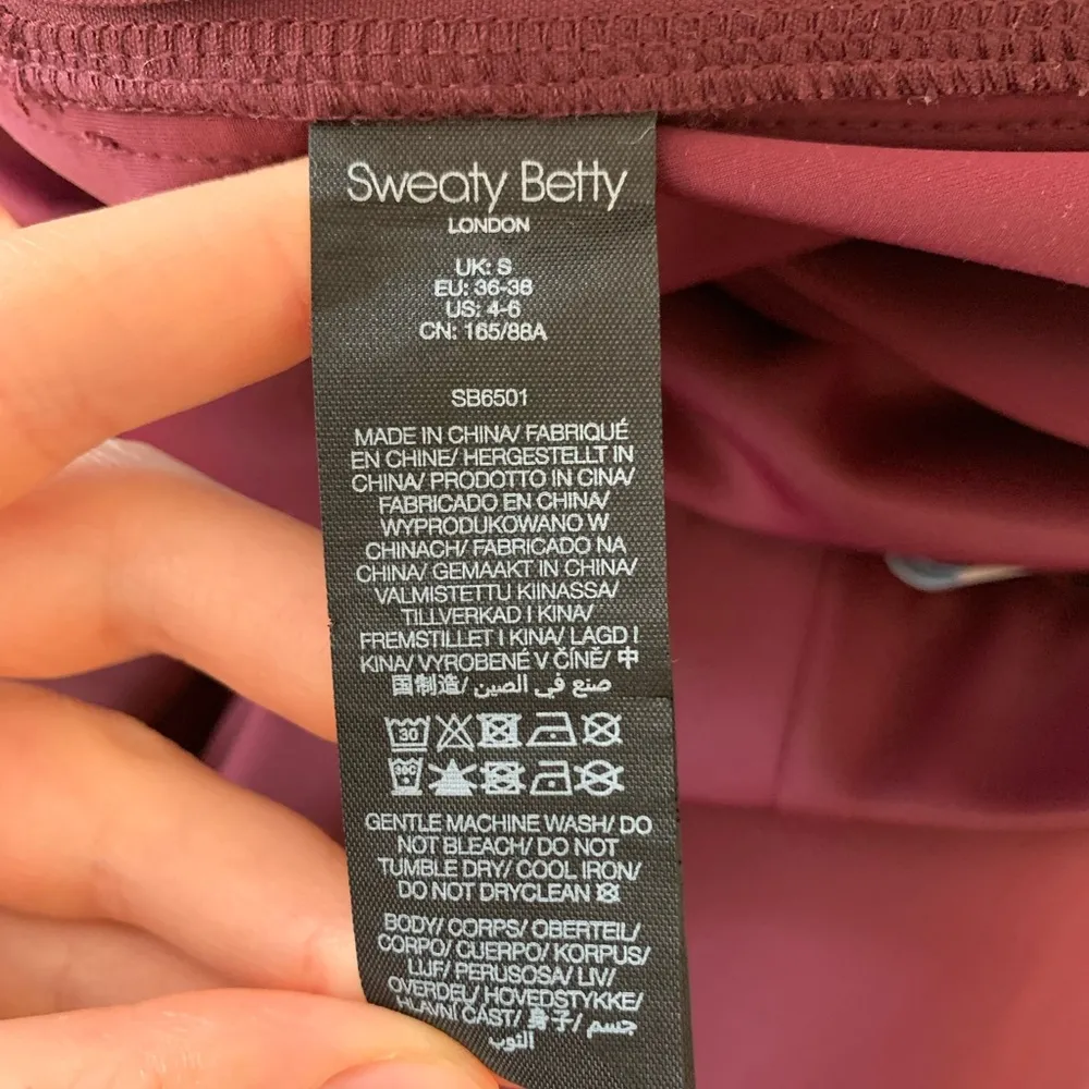 Sweaty Betty Mix it Up Side Zip Pants plum Red Size Small - Image 5